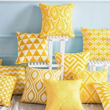 Bright Happy Yellow Cushion Covers