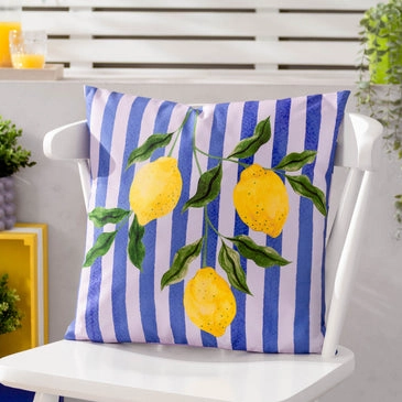 Lemons Cushion Blue