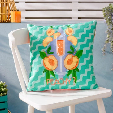 Peachy Cushion Aqua